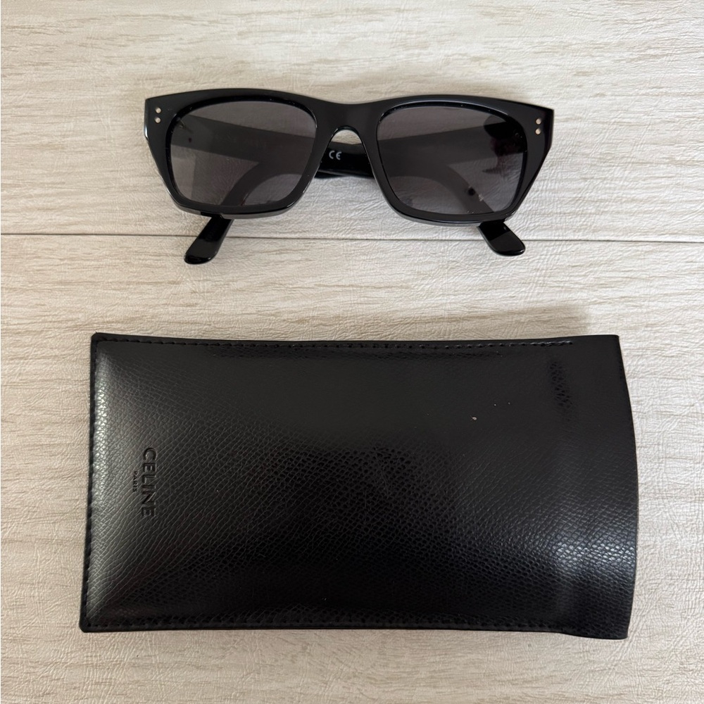 Celine Black Wayfarer Sunglasses Bold Design - Picture 7 of 7